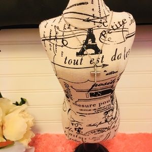 Cross CZ Silver Necklace 